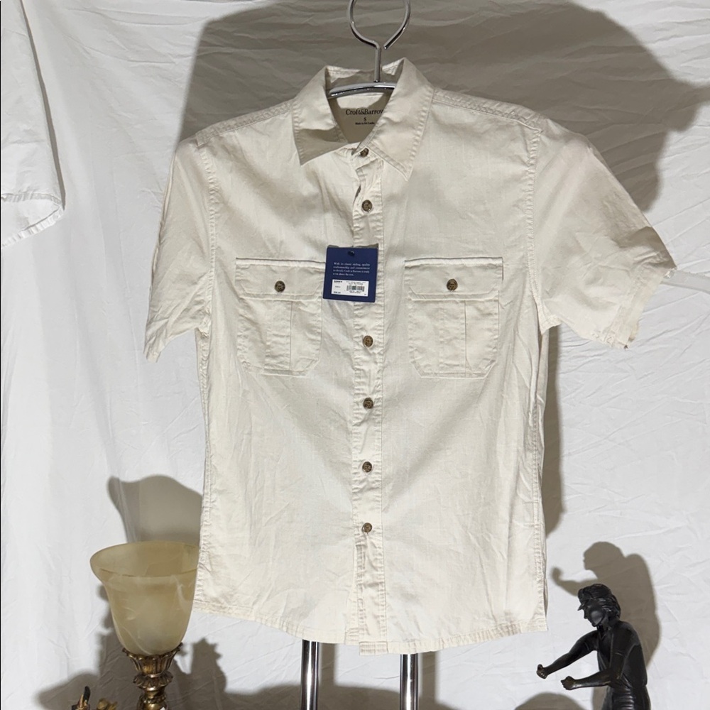 Croft & Barrow Off-White Casual Button-Down Shirt